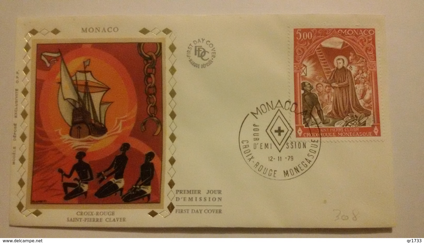 MONACO ..1°  Jour.d'émission..FDC ..1979 .. CROIX ROUGE . St  PIERRE CLAVER - Emissioni Congiunte