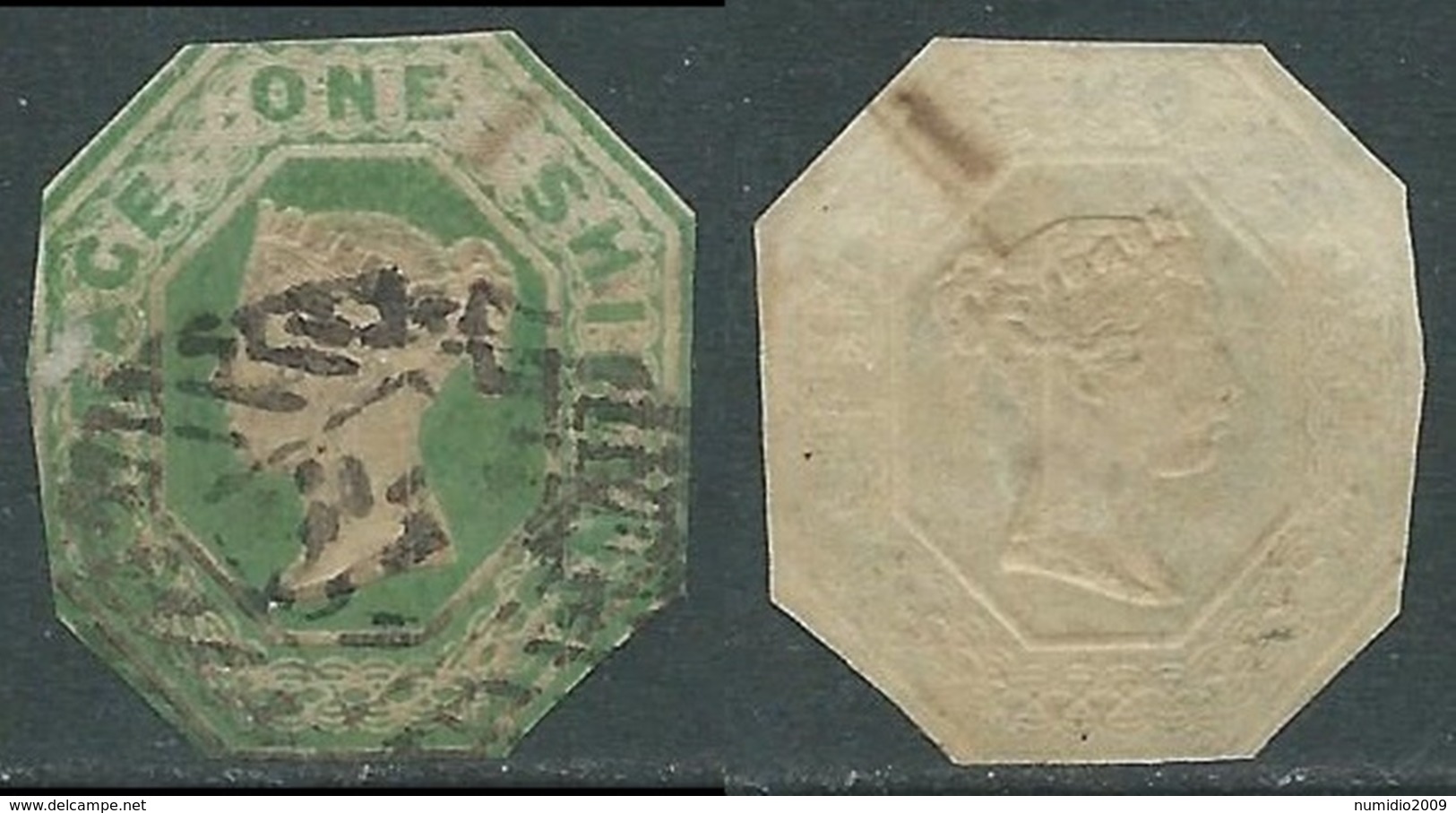 1847-54 GREAT BRITAIN USED REGINA VITTORIA SG 54 1s - F20-2 - Oblitérés