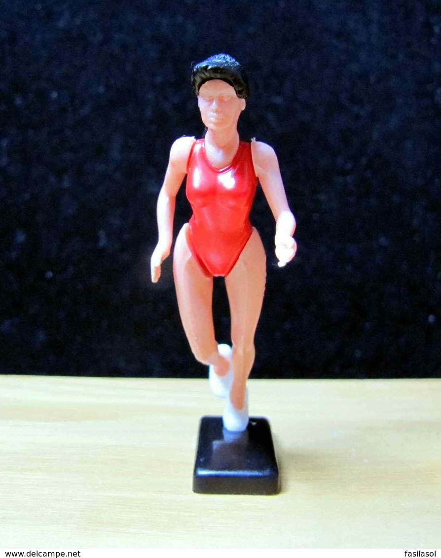 Kinder 1993 RARE : Les Sportives : LA SPRINGTEUSE EN MAILLOT ROUGE  - K93n34 - Autres & Non Classés