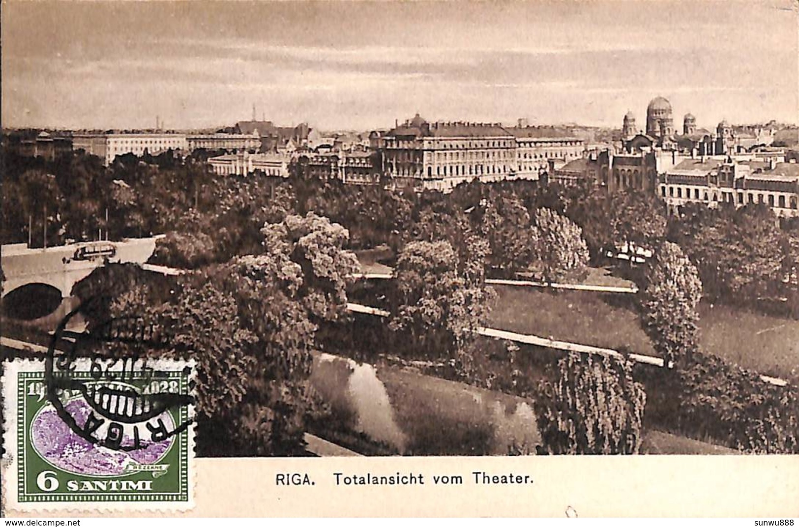 Latvia - Riga -Totalansicht Vom Theater (1929) - Lettland