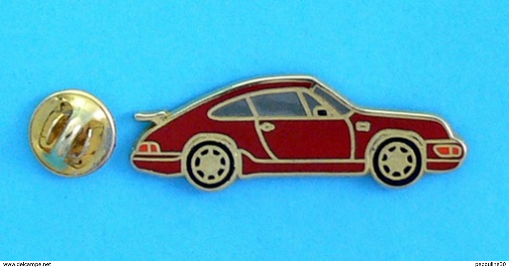 1 PIN'S //   ** PORSCHE 911 CARRERA ** . (Made in France) Attaches Double