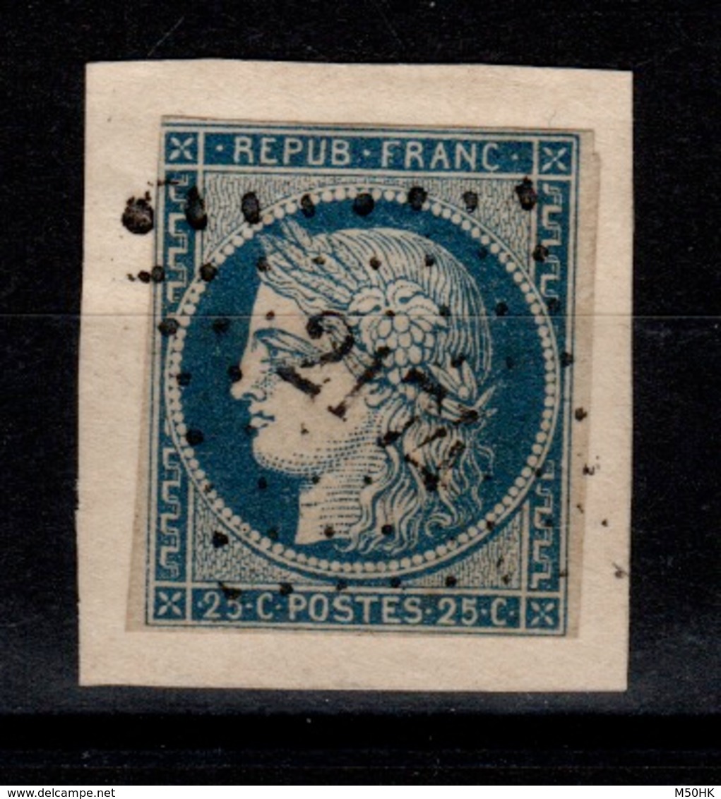 YV 4 Oblitere PC 2174 De Mortrée , 4 Marges (filet Nord Ouest) , Frappe Plein Centre , Sur Fragment - 1849-1850 Cérès