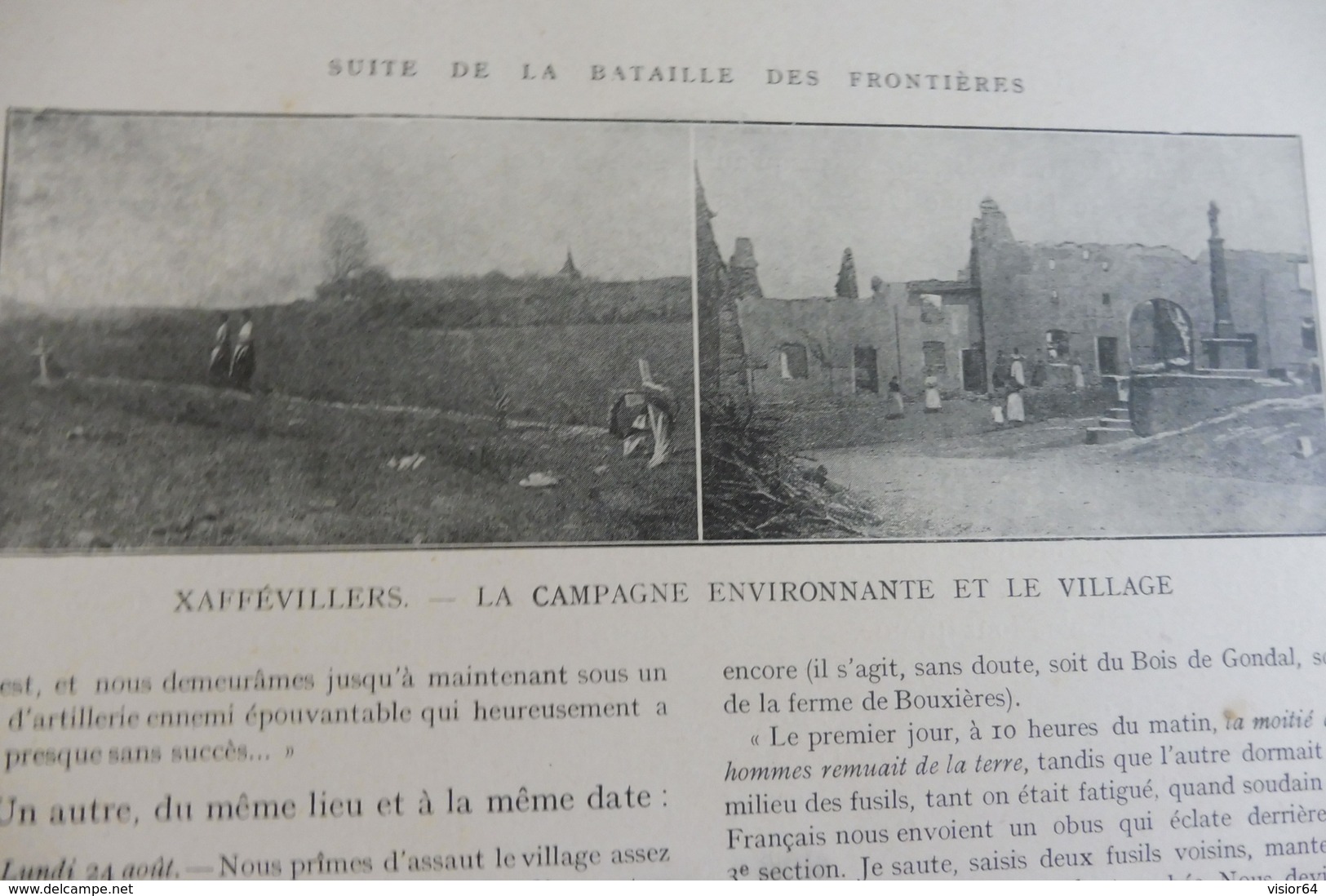 78-Histoire illustrée Guerre 1914-Col La Chipotte-Launois-Roville aux Chênes-Magnières-Xaffévillers-St Pierremont-Ménil-