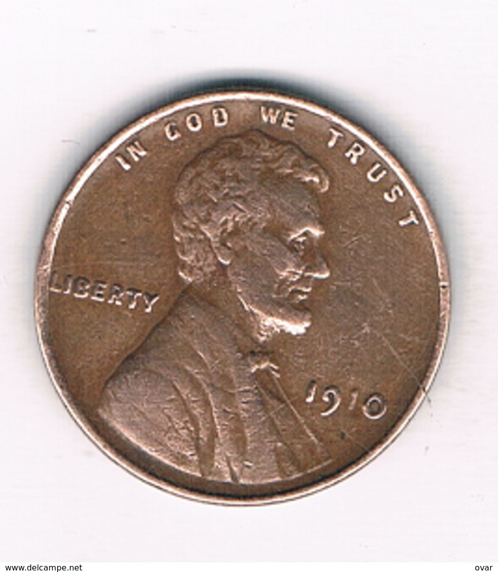 ONE CENT 1910  USA /1081/ - 1909-1958: Lincoln, Wheat Ears Reverse