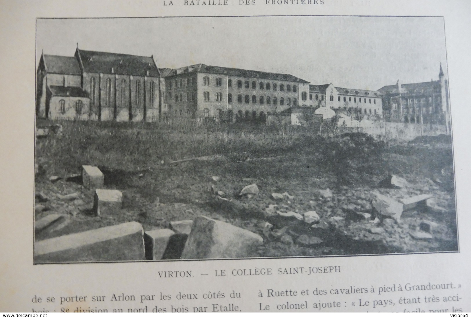 59-Histoire Illustrée Guerre 1914- Houplons ,Collège St Joseph Virton Ethe Longwuy-Bas Vauban Cons La Grandville Chiers - Français