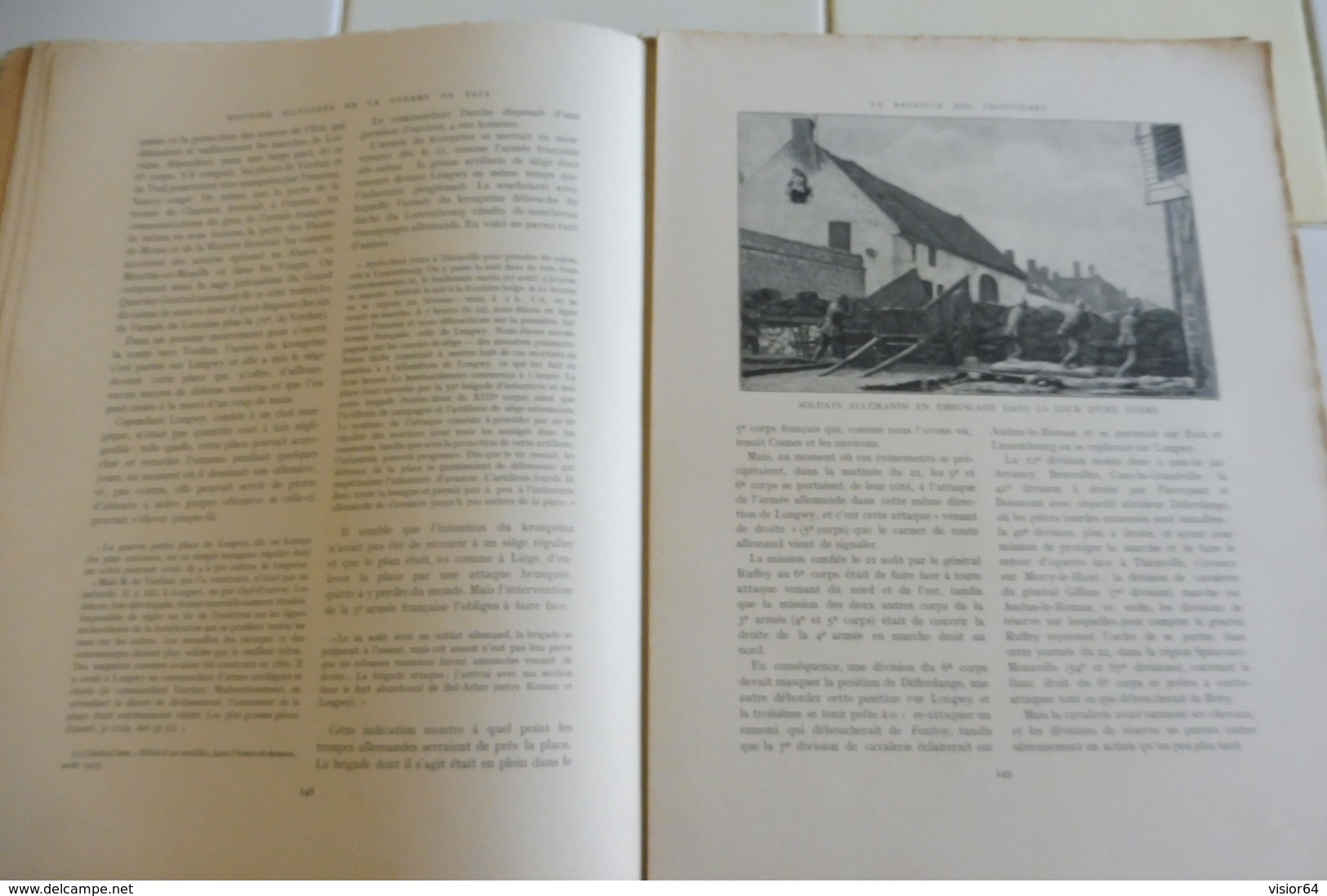 59-Histoire Illustrée guerre 1914- Houplons ,Collège St Joseph Virton Ethe Longwuy-Bas Vauban Cons La Grandville Chiers