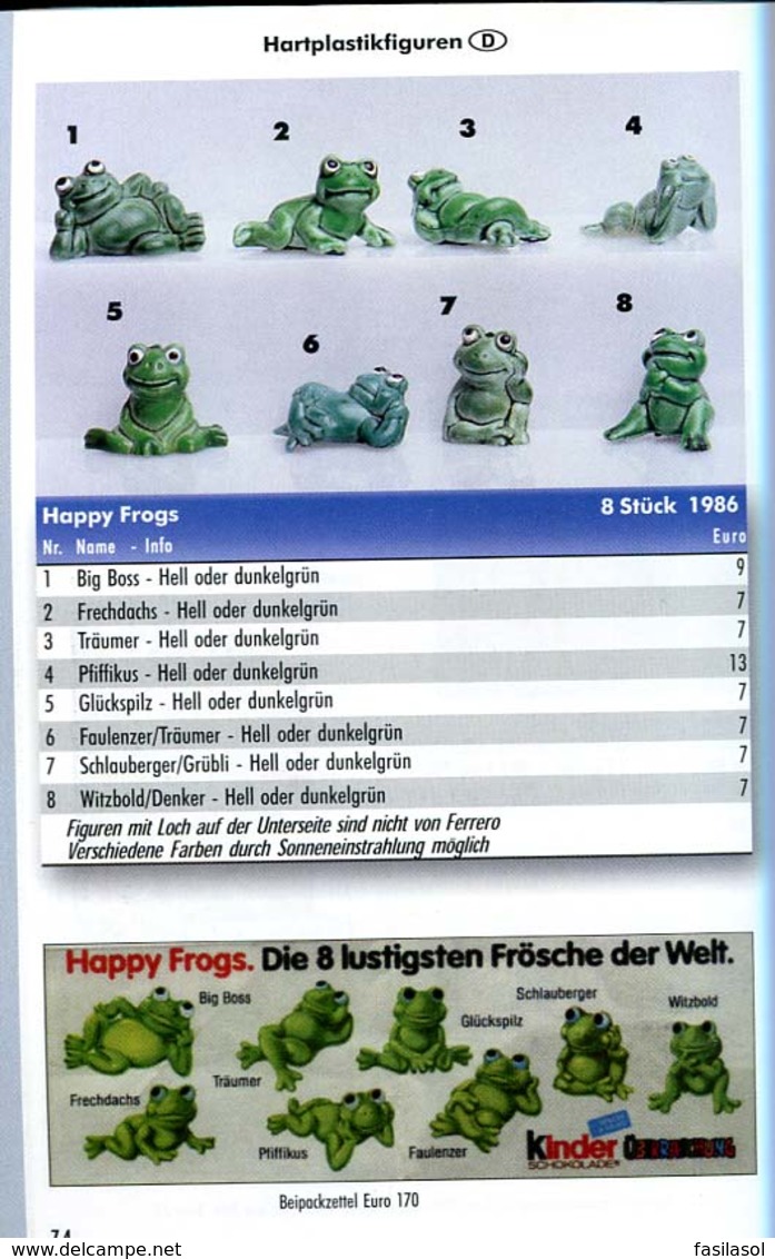 Kinder 1986 RARE : Les Happy Frogs : La Tortue Assise Et La Tortue Allongée - Autres & Non Classés