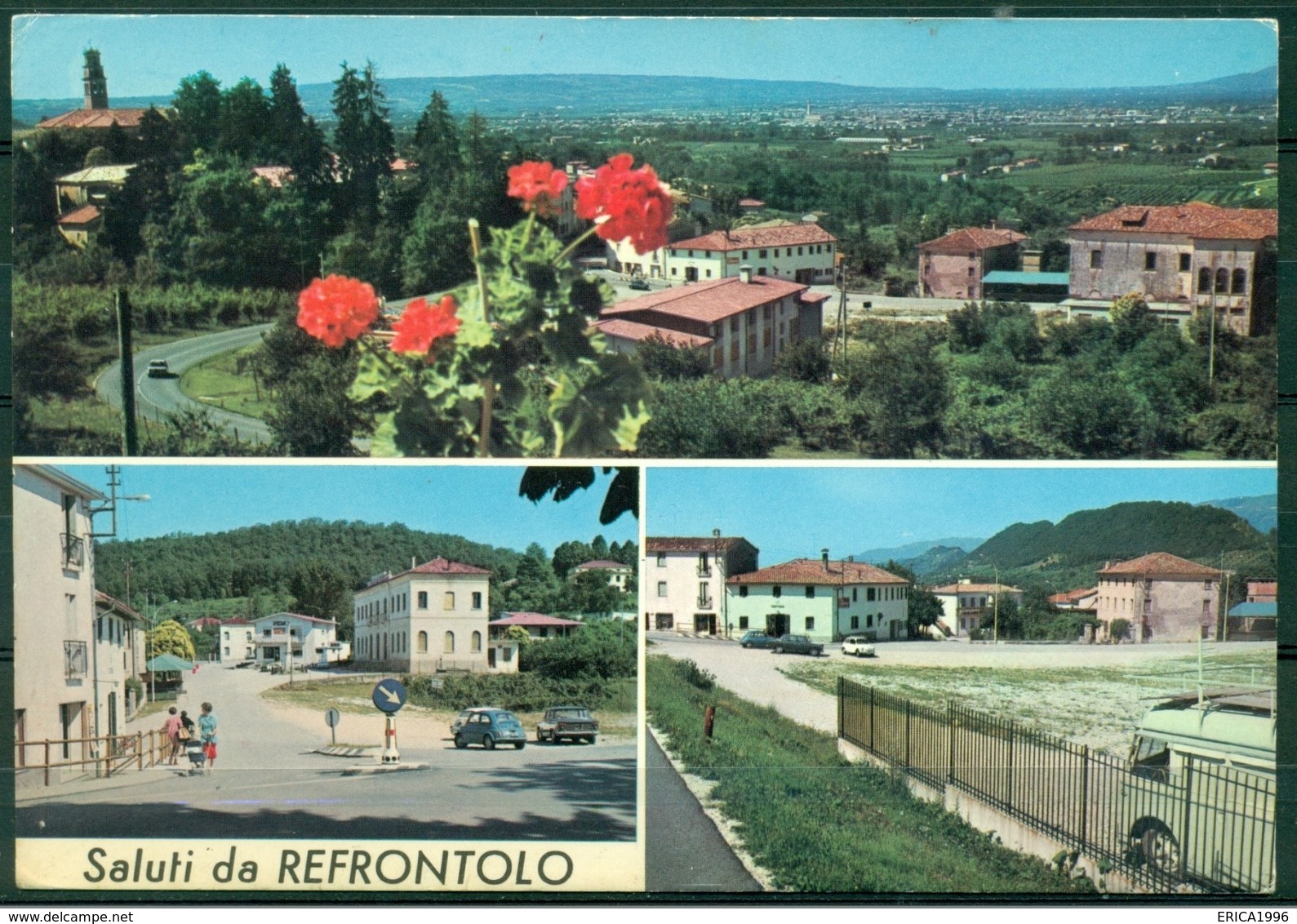 CARTOLINA - CV1346 REFRONTOLO (Treviso TV) Saluti Da, Con 3 Vedutine, FG, Viaggiata 1975, Ottime Condizioni - Treviso