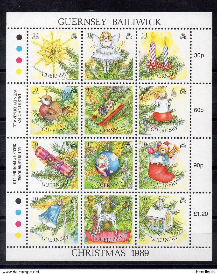 GUERNESEY   Timbres Neufs ** De 1989   ( Ref 6080 )   NOEL - Guernesey