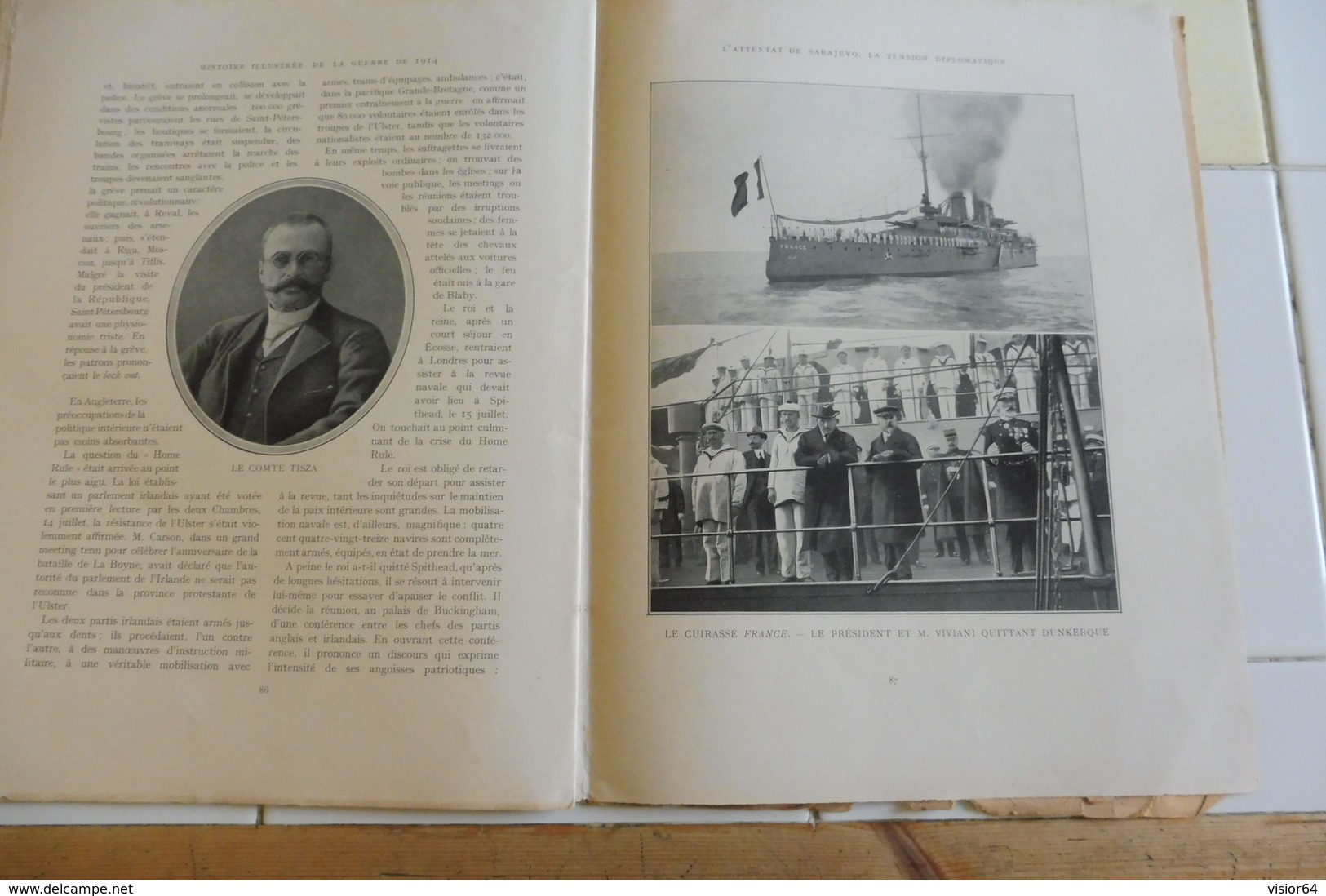 18-Histoire illustrée Guerre 1914-Projets de François Ferdinand-Essad Pacha-Durazzo-Trieste-Attentat Sarajevo