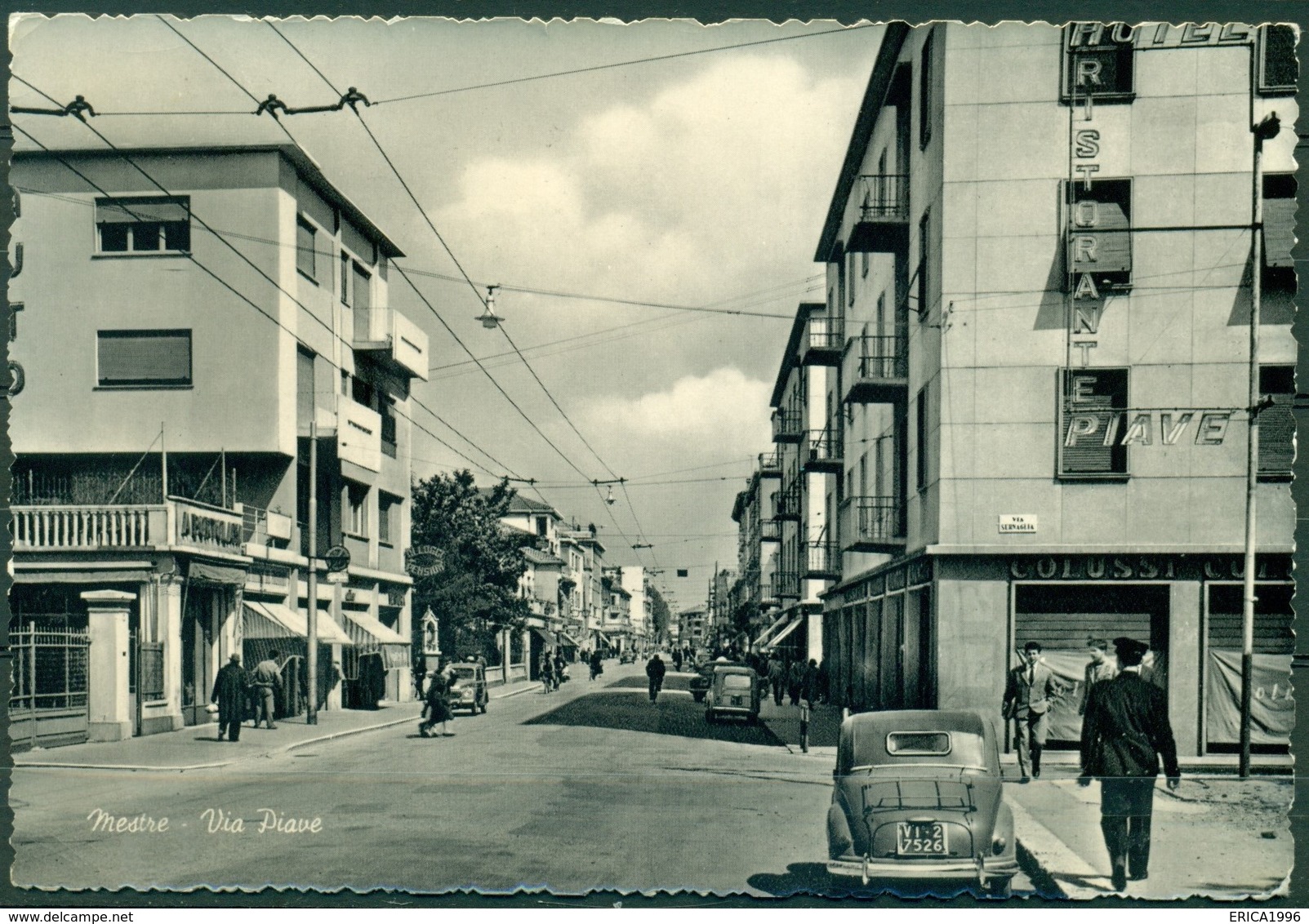 CARTOLINA - CV1341 MESTRE (Venezia VE) Via Piave, FG, Viaggiata 1957, Ottime Condizioni - Venezia (Venice)