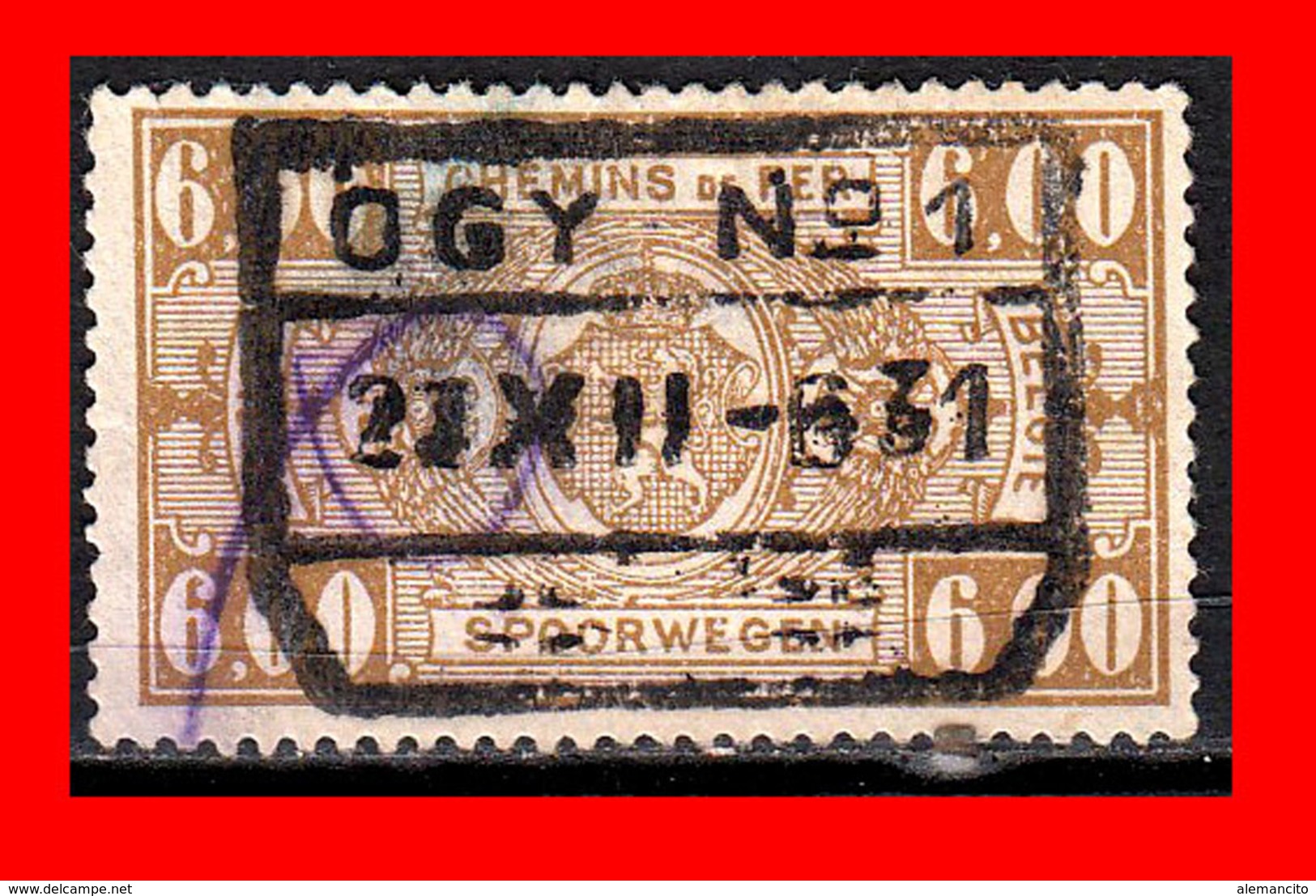 BELGICA SELLO AÑO 1921 - Used Stamps