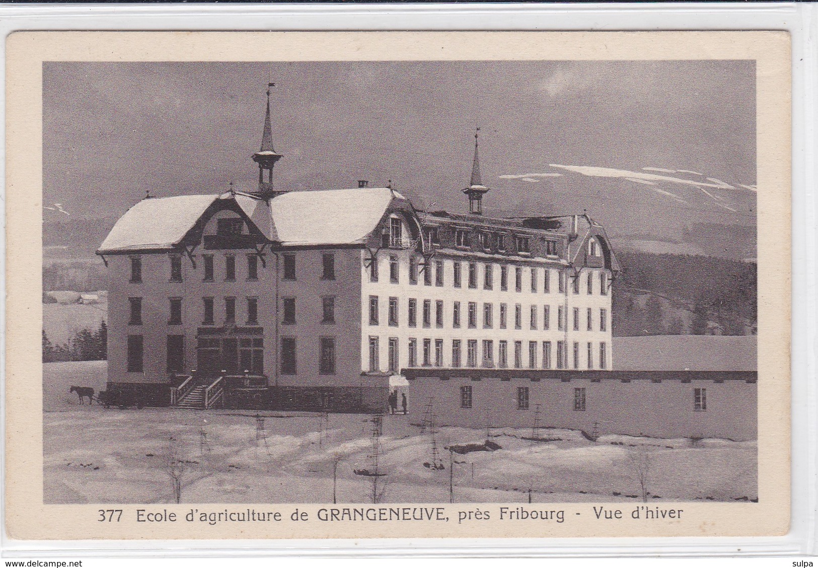 Posieux, Grangeneuve. Ecole D'agriculture. Vue D'hiver - Posieux