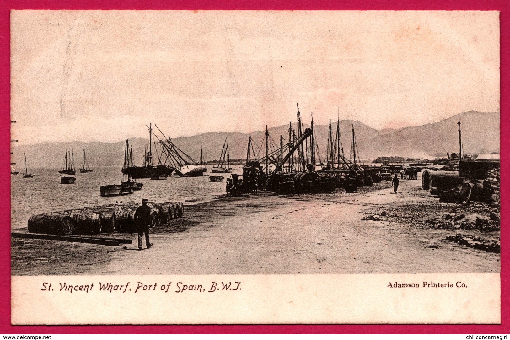 Trinidad - St. Vincent Wharf - Port Of Spain - B.W. J. - Voilier - Futs - Tonneaux - Animée - ADAMSON Co - Trinidad