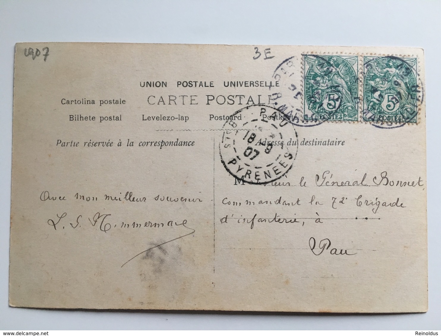 AK Manoeuvres Du Sud Ouest 1907 Stamp Pyrenees Pau - Manoeuvres