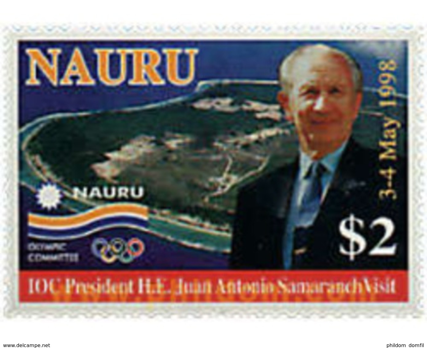 Ref. 40596 * MNH * - NAURU. 1998. VISIT OF JUAN ANTONIO SAMARANCH PRESIDENT OF INTERNATIONAL OLYMPIC COMMITTEE . VISITA - Other & Unclassified