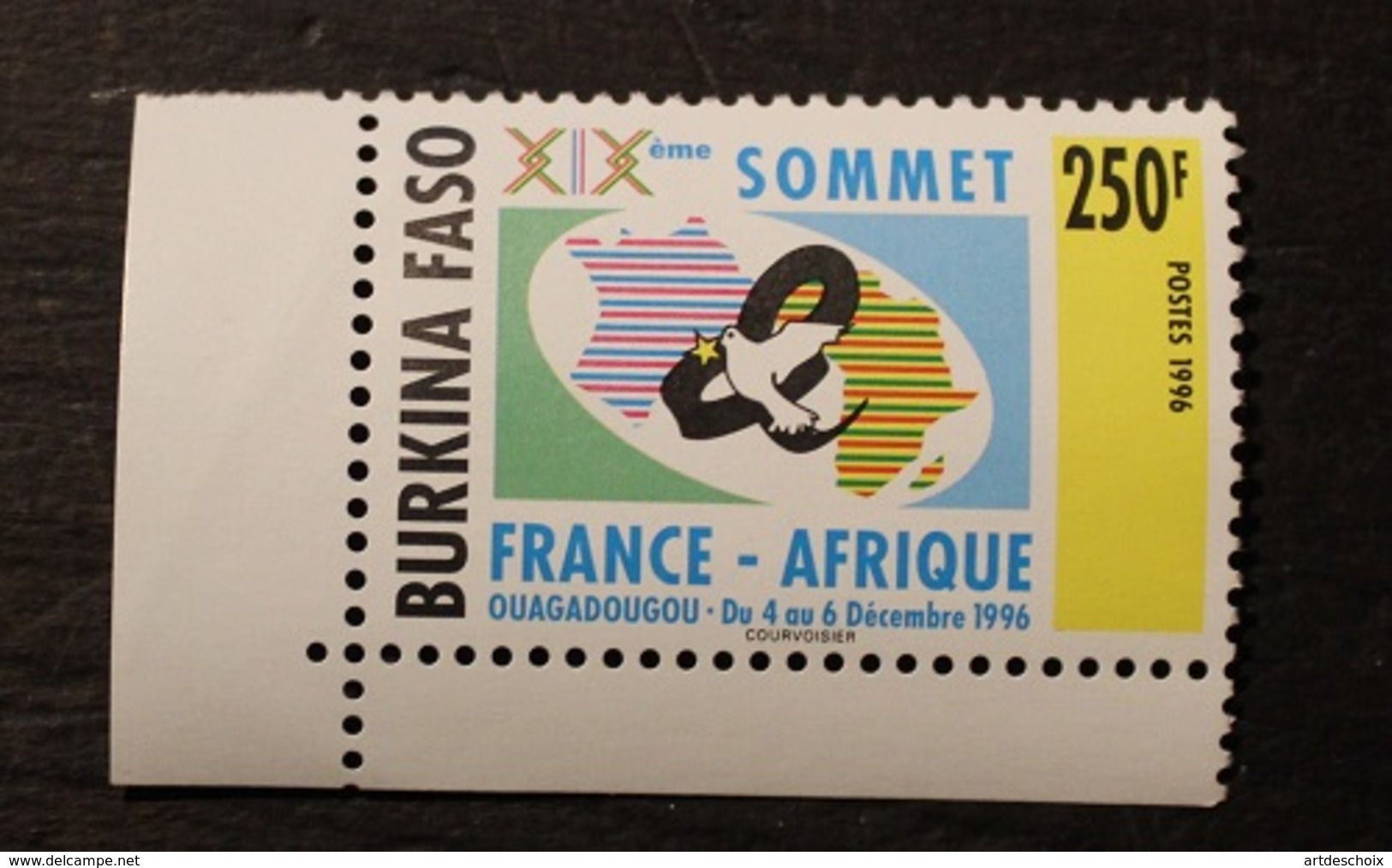 TIMBRE BURKINA NEUF SANS CHARNIERE XXème SOMMET  FRANCE AFRIQUE  1996  N° 1002B - Burkina Faso (1984-...)