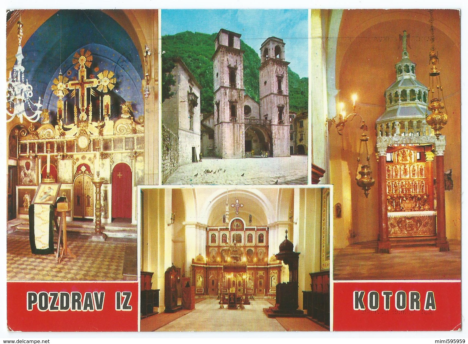 KOTOR (Monténégro) - Pozdrav Iz Kotora - Vues Diverses De L'Eglise De Saint Tryphon - Circulée 1991 -Scan Recto-Verso - Montenegro