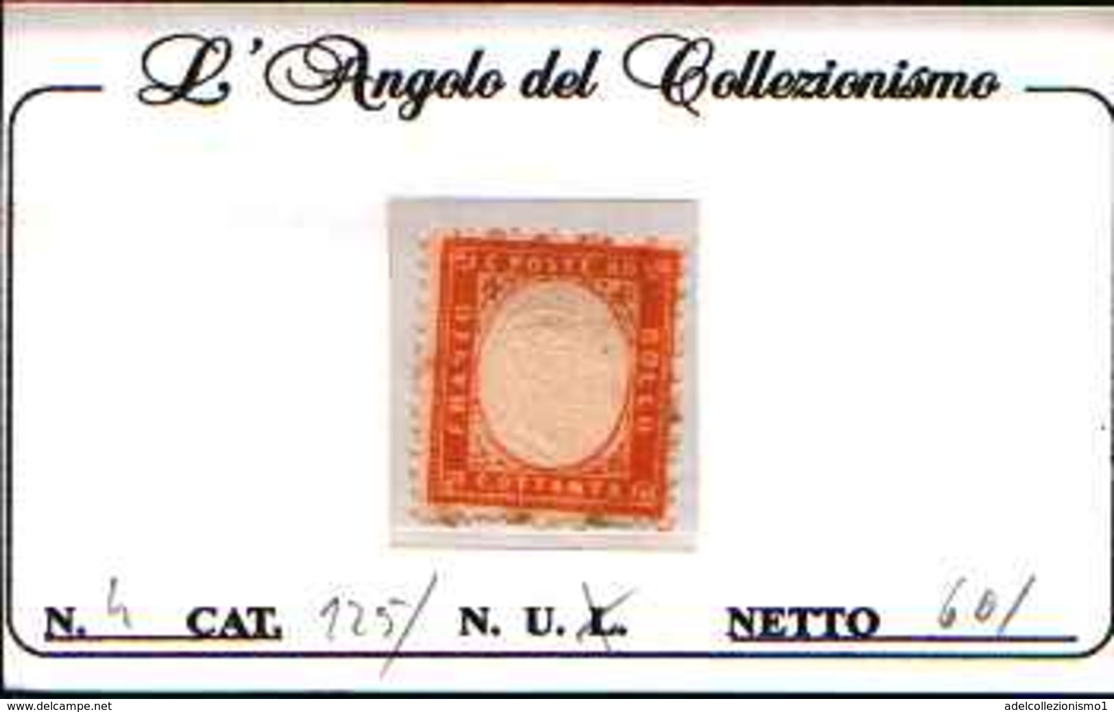90819) ITALIA- 80C. Tipo Di Sardegna Dentellati - 1862 (febbraio/ottobre)-MLH*- - Neufs