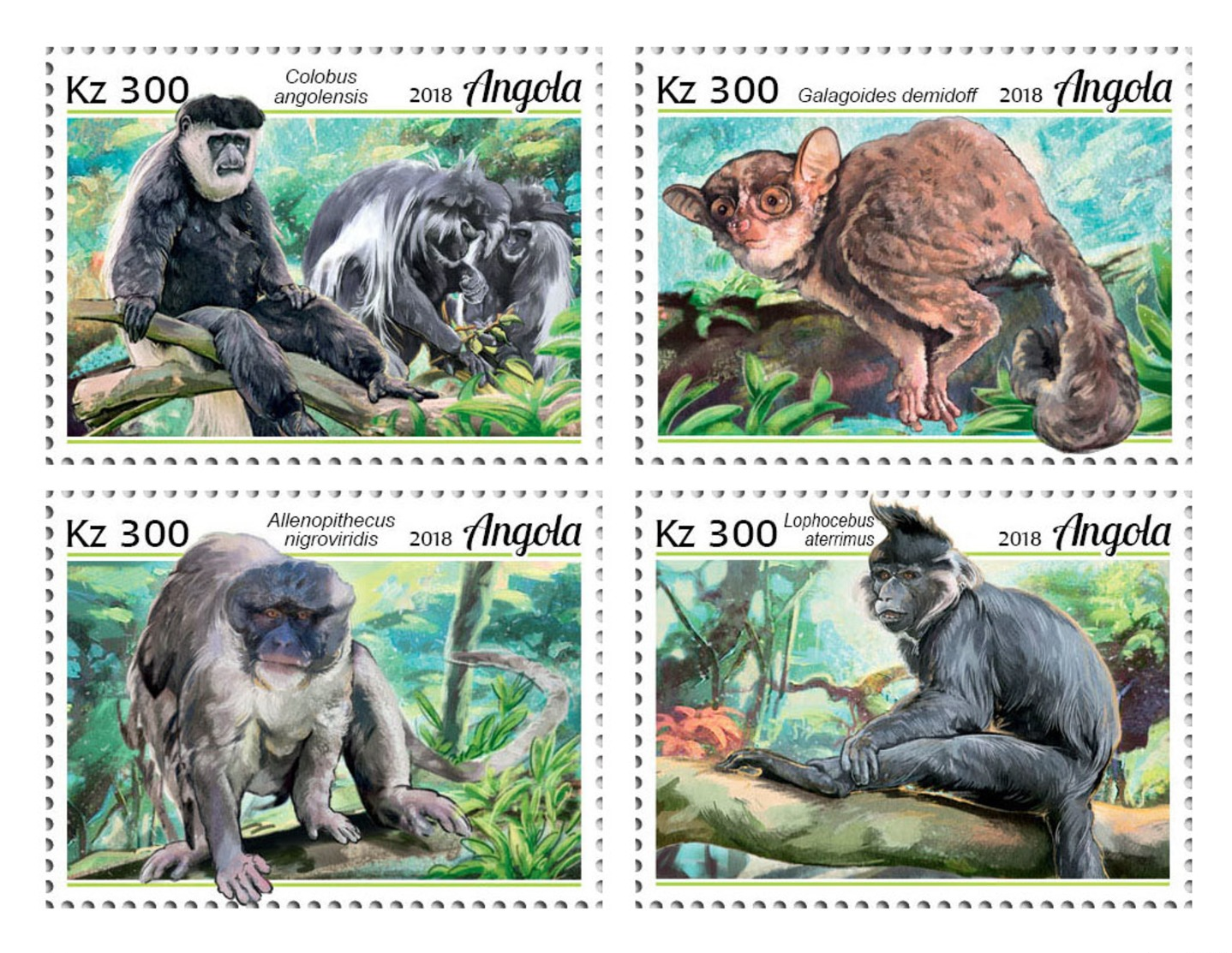 Z08 ANG18123a ANGOLA 2018 Primates MNH ** Postfrisch - Angola