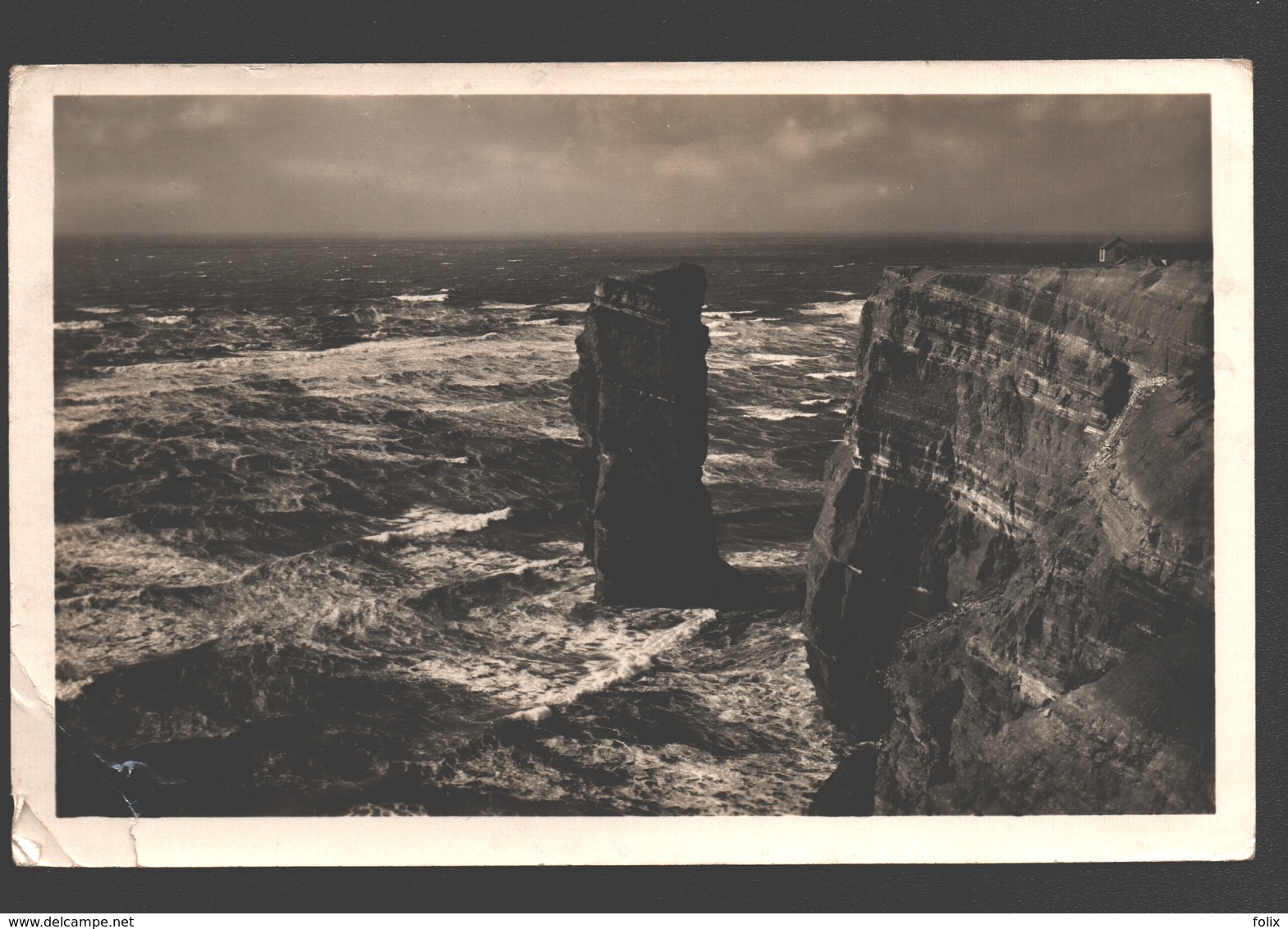 Helgoland - Nordspitze Bei Sturm - Fotokarte - 1935 - Helgoland