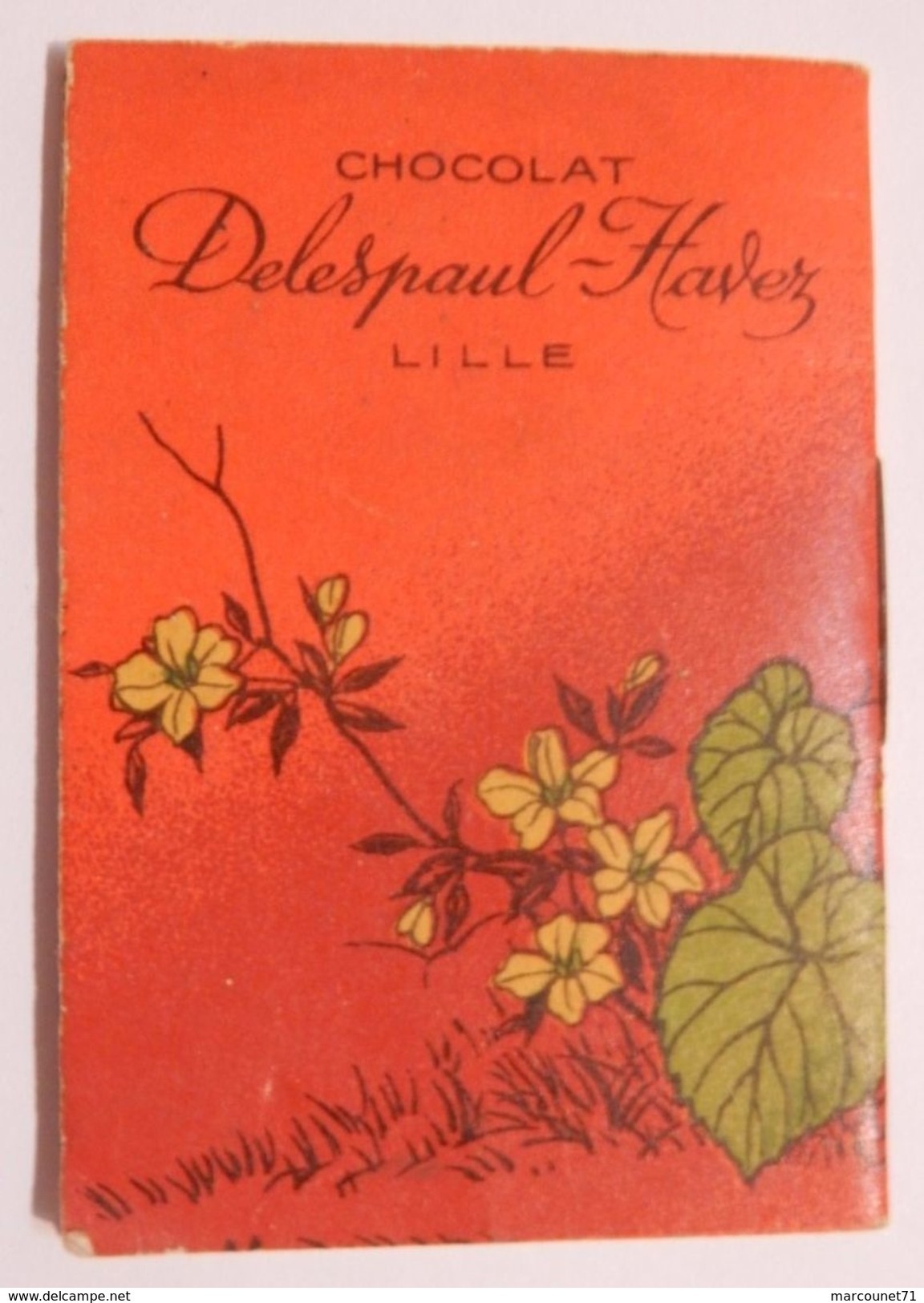 CALENDRIER PETIT FORMAT 1939 MEMENTO CHOCOLAT DELESPAUL HAVEZ LILLE OISEAUX - Petit Format : 1921-40