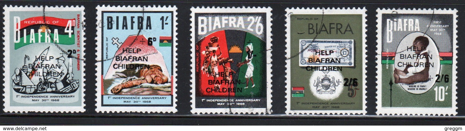 Biafra 1968 Complete Set Of Stamps To Celebrate The 1st Anniversary Of Independence. - Nigeria (1961-...)