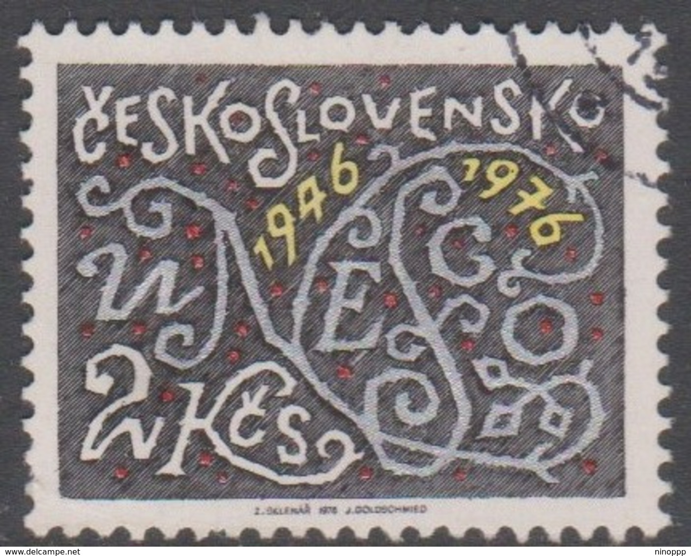 Czechoslovakia Scott 2075 1976 30th Anniversary UNESCO, Used - Used Stamps