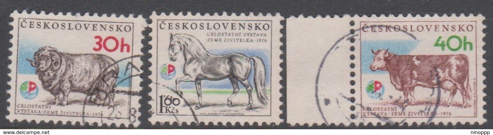 Czechoslovakia Scott 2077-2079 1976 Earth Exhibition, Used - Used Stamps