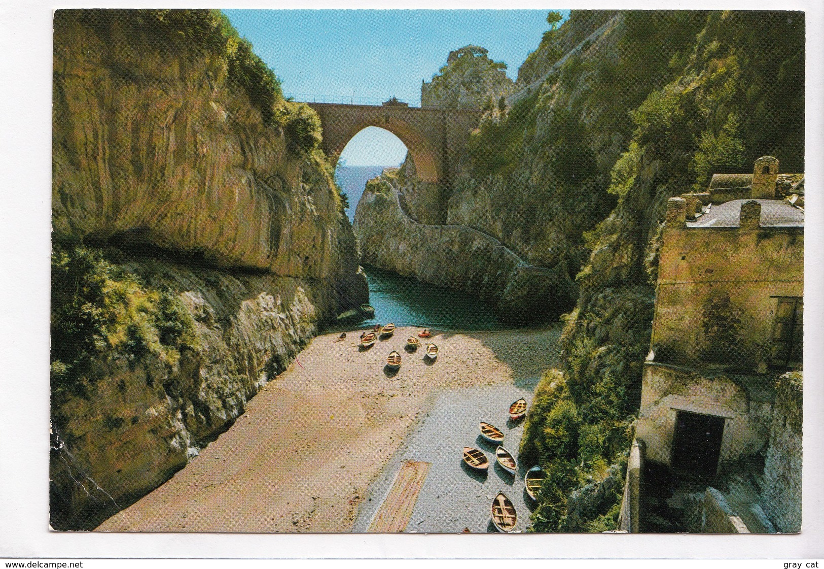 COSTIERA AMALFITANA, Furore - Spiaggia, Italia, 1971 Used Postcard [22826] - Salerno