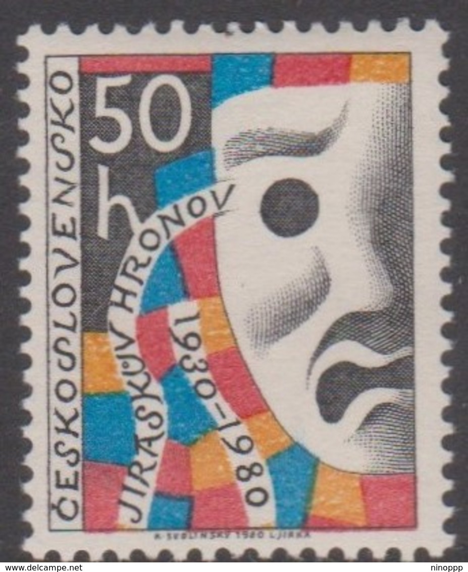 Czechoslovakia Scott 2301 1980 Theatrical Mask, Mint Never Hinged - Unused Stamps