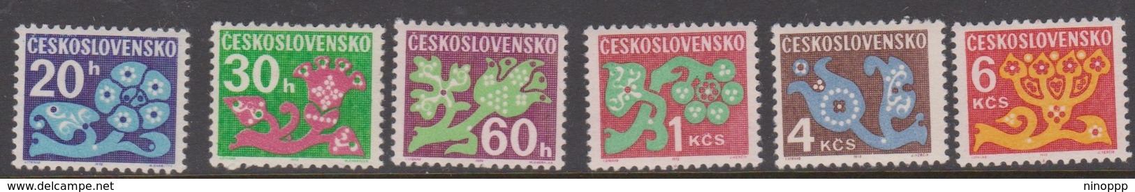 Czechoslovakia Scott J 95-j106 1971 Postage Due, 6 Values, Mint Never Hinged - Unused Stamps