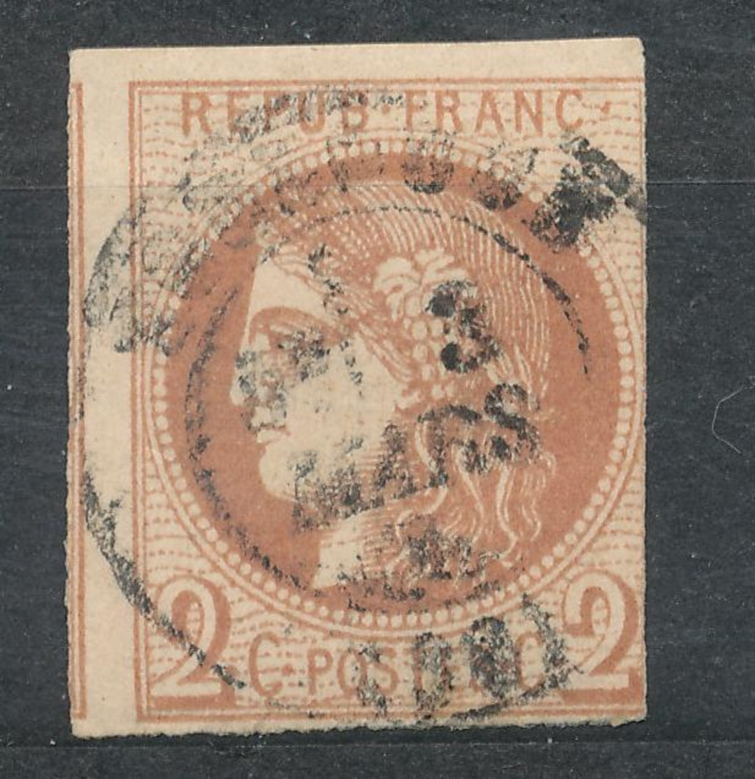N°40 BORDEAUX CACHET A DATE. - 1870 Bordeaux Printing