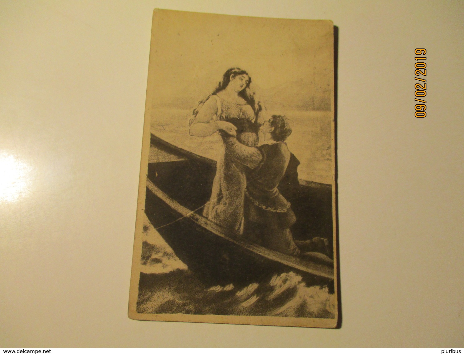 RUSSIA  NEVEL POSTAGE FREE MAIL , EROTIC WOMAN IN BOAT ,  OLD POSTCARD   ,  M - Other & Unclassified