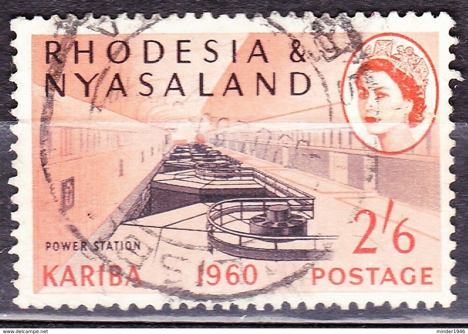 RHODESIA & NYASALAND  1959 2d Violet & Yellow-Brown SG20 MH - Rodesia & Nyasaland (1954-1963)