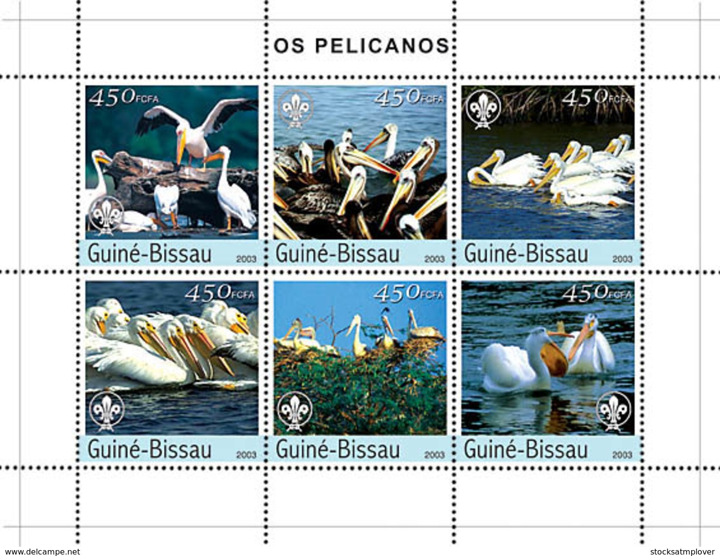 Guinea Bissau 2003 Pelican  Birds Fauna - Guinea-Bissau