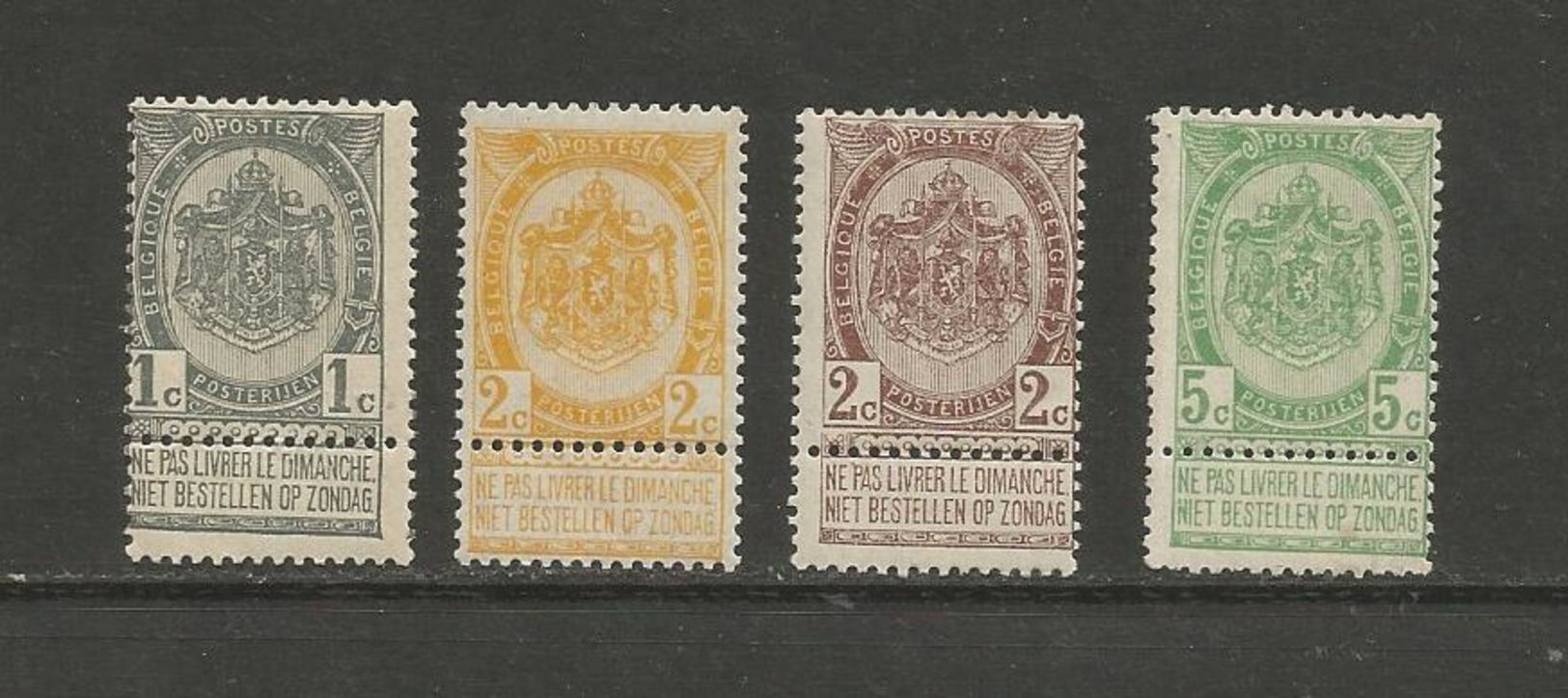 1893 - "Fijne Baard" - 1C., 2C., 2C., 5C. - MNH** - 1893-1900 Barba Corta