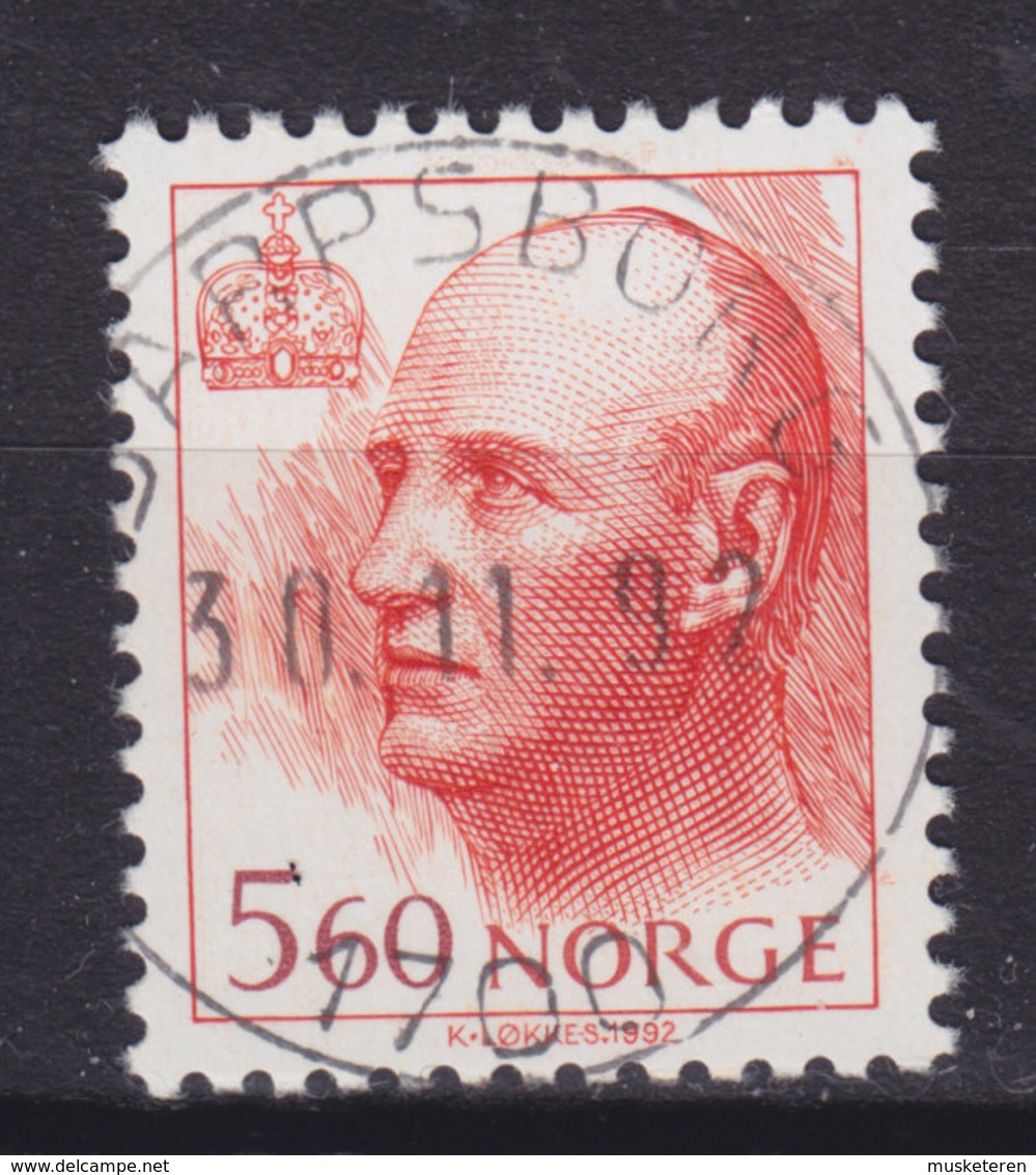 Norway 1992 Mi. 1086    5.60 Kr König King Harald V. Deluxe SARPSBORG - Gebraucht