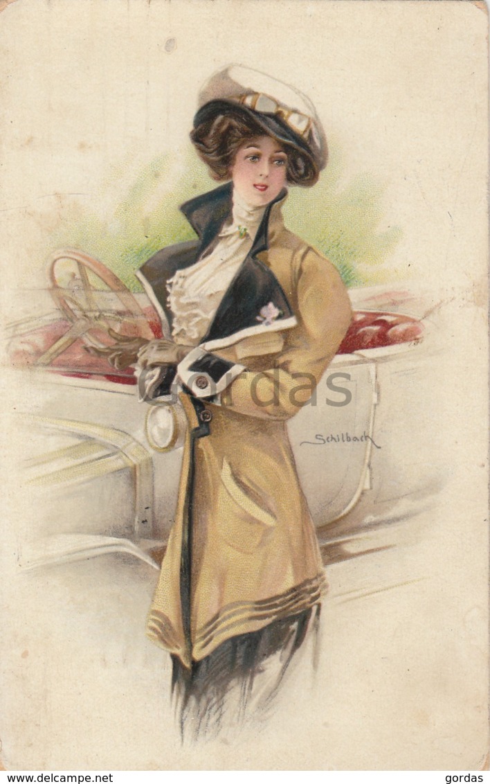 Kunstler Schilbach - Fashion - Old Time Car - Illustrateur - Schilbach