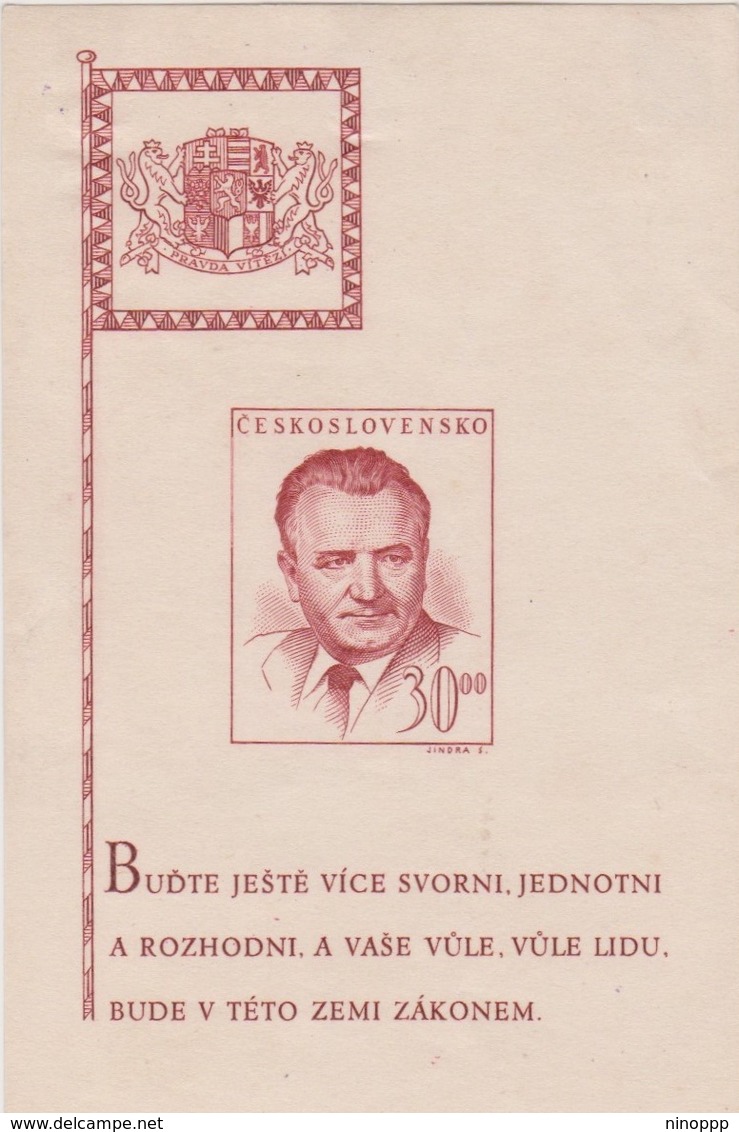 Czechoslovakia Scott 367 1948 President Gottwald Souvenir Sheet, Mint Hinged - Covers & Documents