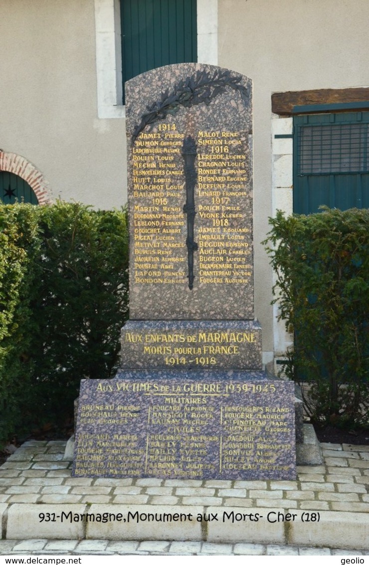 Marmagne (18)- Monument Aux Morts (Edition à Tirage) - Autres & Non Classés