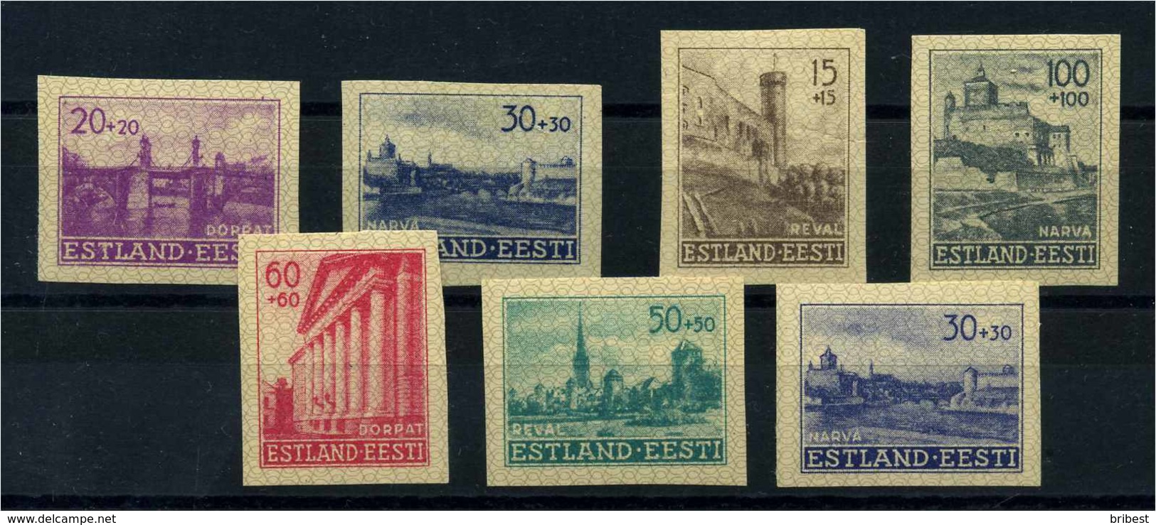 ESTLAND 1941 Nr 4-9U Haftstelle/Falz (109800) - Occupation 1938-45