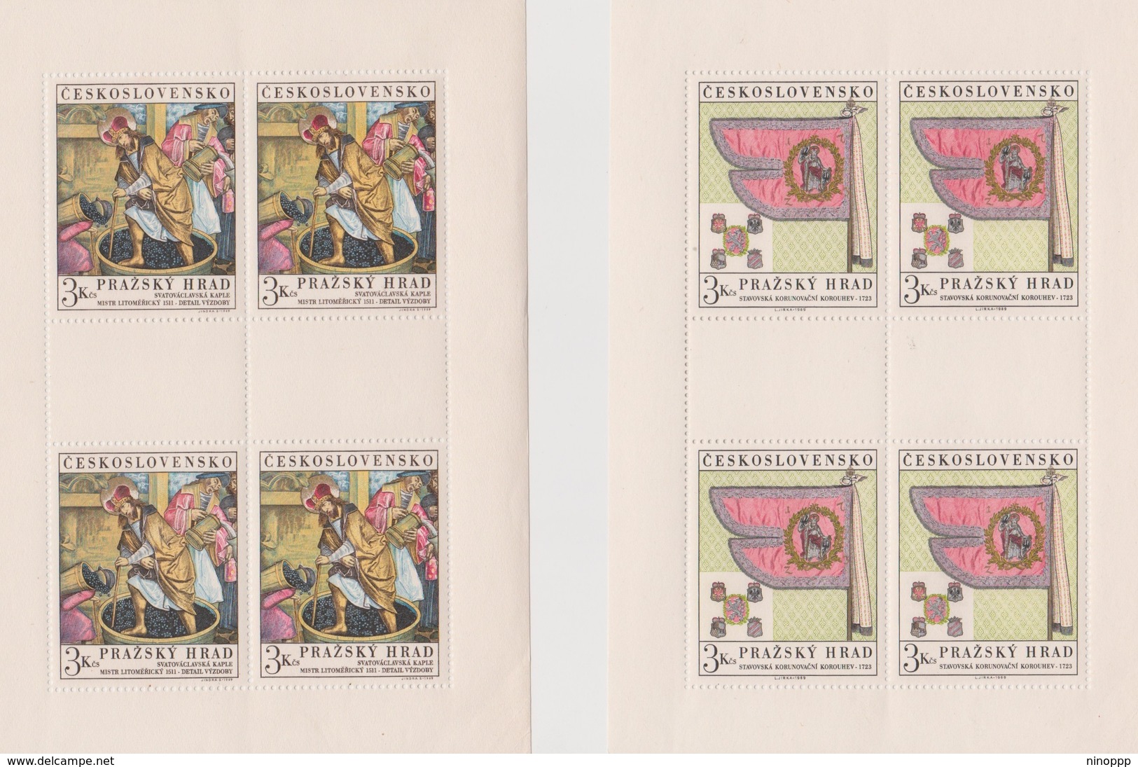 Czechoslovakia Scott 1626-1627 1969 Prague Castle Treasures, Sheetlet, Mint Never Hinged - Unused Stamps