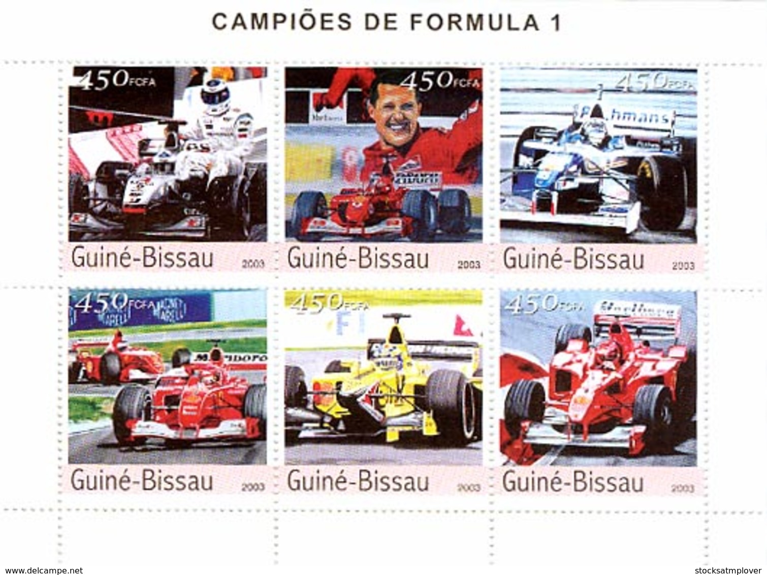 Guinea Bissau 2003  Formula 1, Racing Cars - Guinea-Bissau