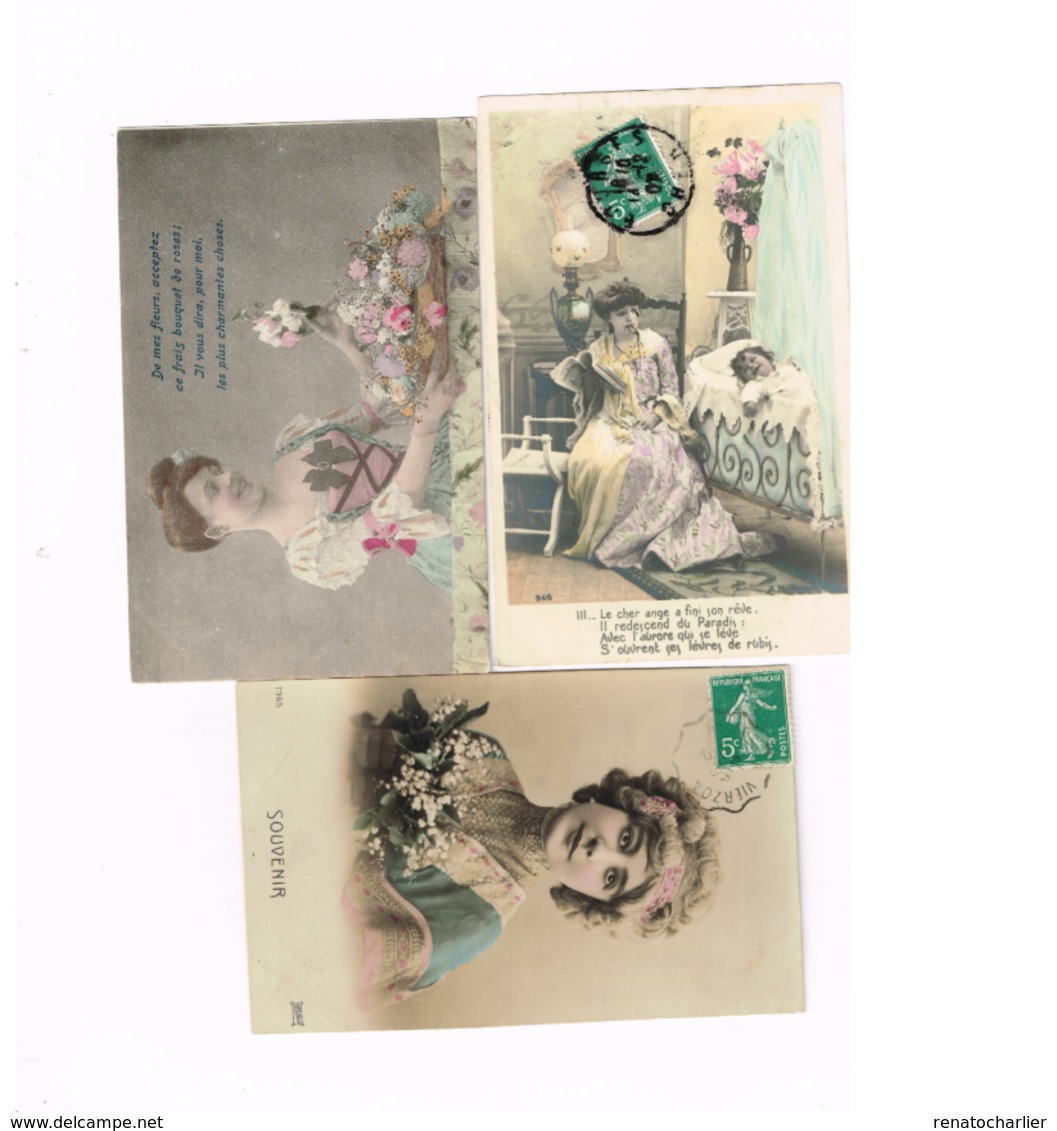 Lot De 8 Cartes.Femmes. - Women