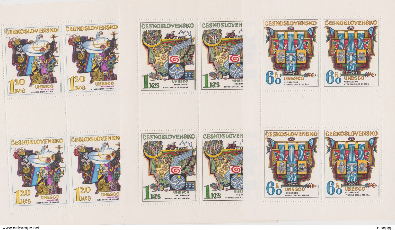 Czechoslovakia Scott 1931-1935 1974 Hydrological Decade, Sheetlets, Mint Never Hinged - Blocks & Sheetlets