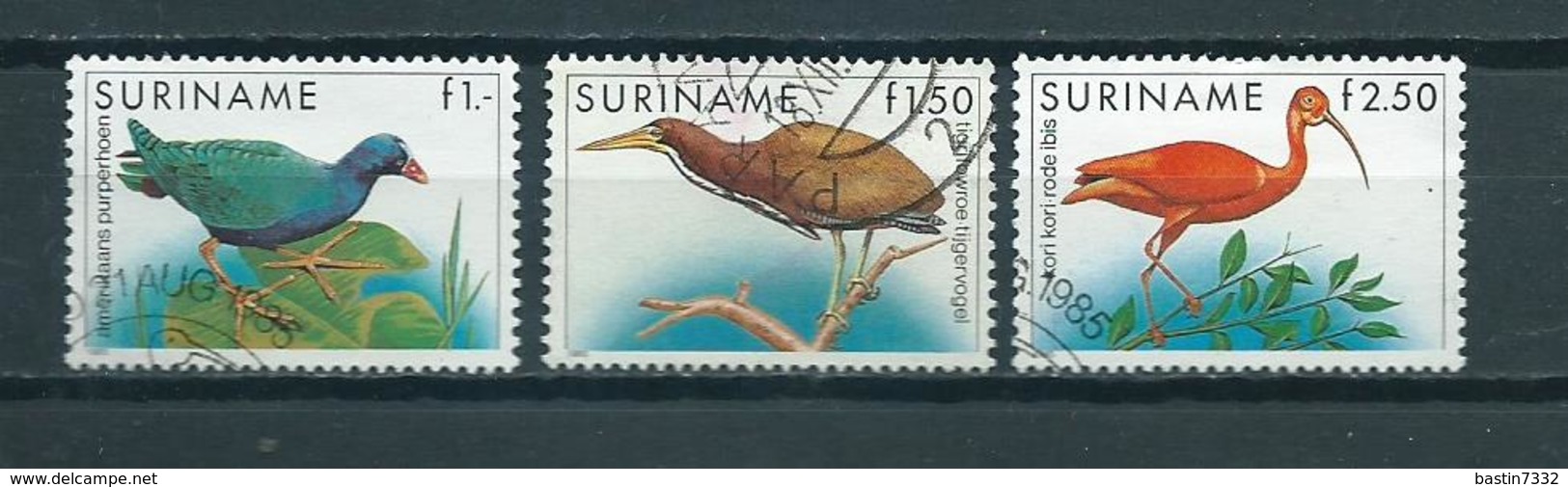 1985 Suriname Complete Set Birds,oiseaux,vogel Used/gebruikt/oblitere - Surinam