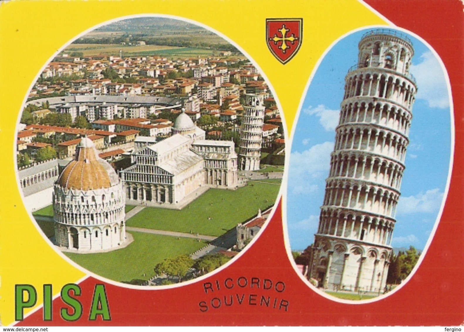 11/FG/19 - PISA - Vedutine (targhetta Del Festival Nazionale Dell'Unità 1982) - Pisa