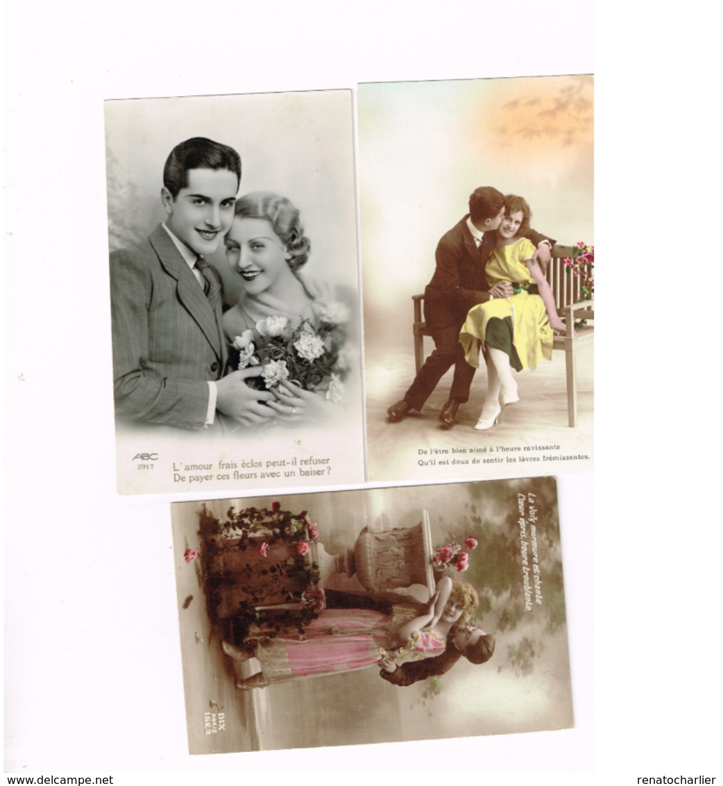 Lot De 8 Cartes.Couples. - Couples