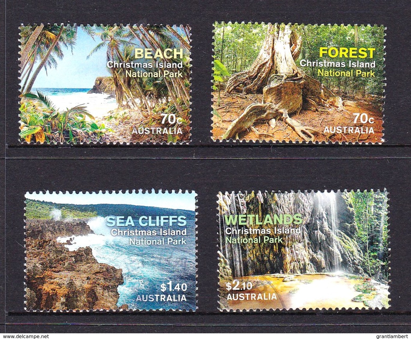 Christmas Island 2014 National Parks Set Of 4 Used - Christmas Island